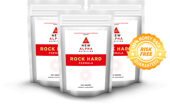 three packets of rock hard formula