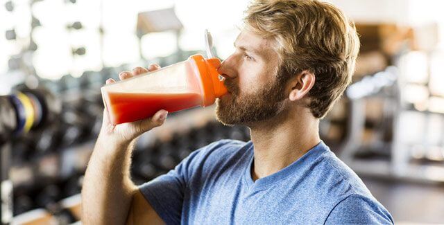 guy drinking shake